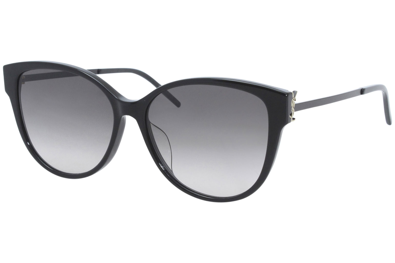 Saint Laurent Monogram SLM48S-A 002 Sunglasses Black/Smoke Gradient ...