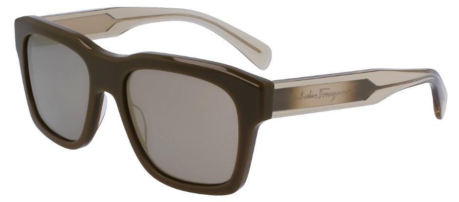 UPC 886895583084 product image for Salvatore Ferragamo SF1087S 324 Sunglasses Men's Khaki Rectangle Shape 56mm - Gr | upcitemdb.com