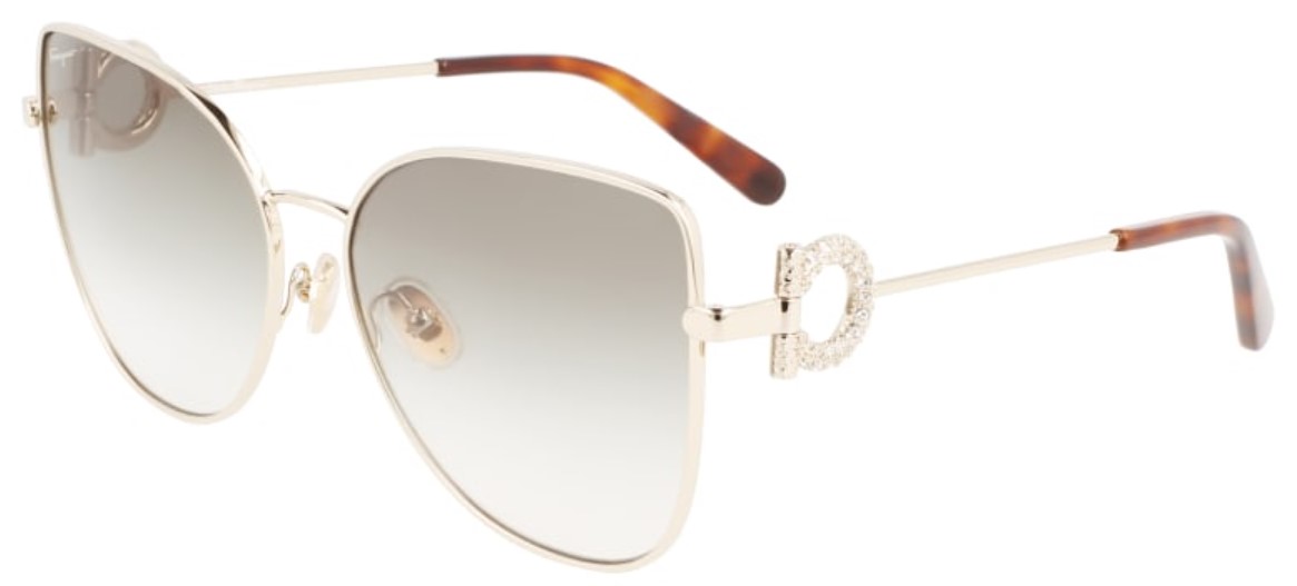 UPC 886895554800 product image for Salvatore Ferragamo SF296SR 750 Sunglasses Women's Gold/Green Gradient 60 16 145 | upcitemdb.com