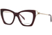 Alexander McQueen AM0376O Eyeglasses Women's Full Rim Cat Eye