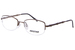 Aristar by Charmant Women's Eyeglasses AR16378 AR/16378 Half Rim Optical Frame - Brown - 535