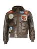 Avirex Men's Top Gun G-1 Lamb Fur Collar Leather Jacket