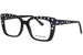 Caviar M2406 Eyeglasses Women's Full Rim Square Shape w/Clear Crystals