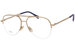 Fendi M0036 Eyeglasses Men's Semi Rim Pilot Optical Frame