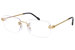 Fred FG50002U Men's Eyeglasses Rimless Rectangular Optical Frame