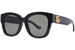 Gucci GG1550SK Sunglasses Women's Round Shape - Black/Grey-001