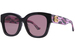 Gucci GG1550SK Sunglasses Women's Round Shape - Black/Pink Havana/Red-004