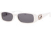 Gucci GG1661S Sunglasses Women's Rectangle Shape - White/Silver/Grey-003