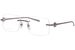 Gucci GG1703O Eyeglasses Rimless Rectangle Shape - Gunmetal-001