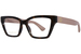 Gucci GG1715O Eyeglasses Women's Full Rim Rectangle Shape - Havana/Pink/Gold-005