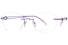 Line Art Aria XL2170 Titanium Eyeglasses Women's Rimless Round Shape