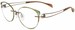 Line Art by Charmant XL2159 Eyeglasses Frame Women's Full Rim Round Titanium - Brown - BR