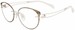 Line Art by Charmant XL2159 Eyeglasses Frame Women's Full Rim Round Titanium - White - WP