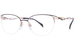 Line Art by Charmant XL2149 Eyeglasses Women's Semi Rim Oval Optical Frame