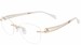 Line Art by Charmant XL2151 Eyeglasses Women's Rimless Oval Optical Frame - GEP - GP