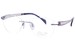 Line Art by Charmant XL2151 Eyeglasses Women's Rimless Oval Optical Frame - Blue - BL