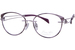 Line Art by Charmant XL2159 Eyeglasses Frame Women's Full Rim Round Titanium - Purple - PU