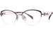 Line Art Vivace XL2172 Titanium Eyeglasses Women's Semi Rim Round Shape