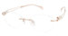 Line Art XL2162 Eyeglasses Women's Rimless Cat Eye - Rose Gold-RG