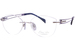 Line Art XL2162 Eyeglasses Women's Rimless Cat Eye - Silver-SI