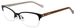 Lucky Brand VLBD126 Eyeglasses Women's Semi Rim Rectangle Shape