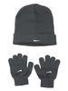 Nike Boy's Swoosh Logo 2-Piece Cuff Beanie Hat & Gloves Set