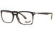 Persol 3277-V Eyeglasses Men's Full Rim Rectangle Shape - Black/Striped Grey-1135