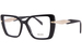 Prada PR-03ZV Eyeglasses Women's Full Rim Pillow Shape