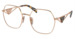 Prada PR 59ZV Eyeglasses Men's Full Rim Round Shape