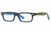 Ray Ban RY1535 Eyeglasses Youth Full Rim Rectangle Shape - Dark Grey/Green/Blue/Silver Accent- 3600