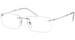 Ray Ban RX8755 Titanium Eyeglasses Rimless Rectangle Shape