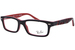 Ray Ban RY1535 Eyeglasses Youth Full Rim Rectangle Shape - Black On Red-3573