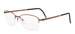 Silhouette Illusion-Nylor 4492 Eyeglasses Women's Semi Rim Square Shape