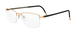 Silhouette Illusion-Nylor 5457 Eyeglasses Men's Semi Rim Square Shape - Gold/Dark Green-6051