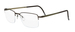 Silhouette Illusion-Nylor 5457 Eyeglasses Men's Semi Rim Square Shape - Khaki-6057