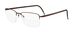 Silhouette Illusion-Nylor 5457 Eyeglasses Men's Semi Rim Square Shape - Shiny Brown-6076