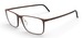 Silhouette Pure-Wave 2955 Eyeglasses Men's Full Rim Rectangle Shape - Maroon Linen-6030