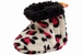 Skidders Infant Girl's Spicy Leopard Plush Booties Slippers Shoes