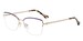 Yalea VYA042 Eyeglasses Women's Semi Rim Rectangle Shape