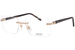 Zilli ZI60108 Eyeglasses Men's Rimless Rectangle Shape