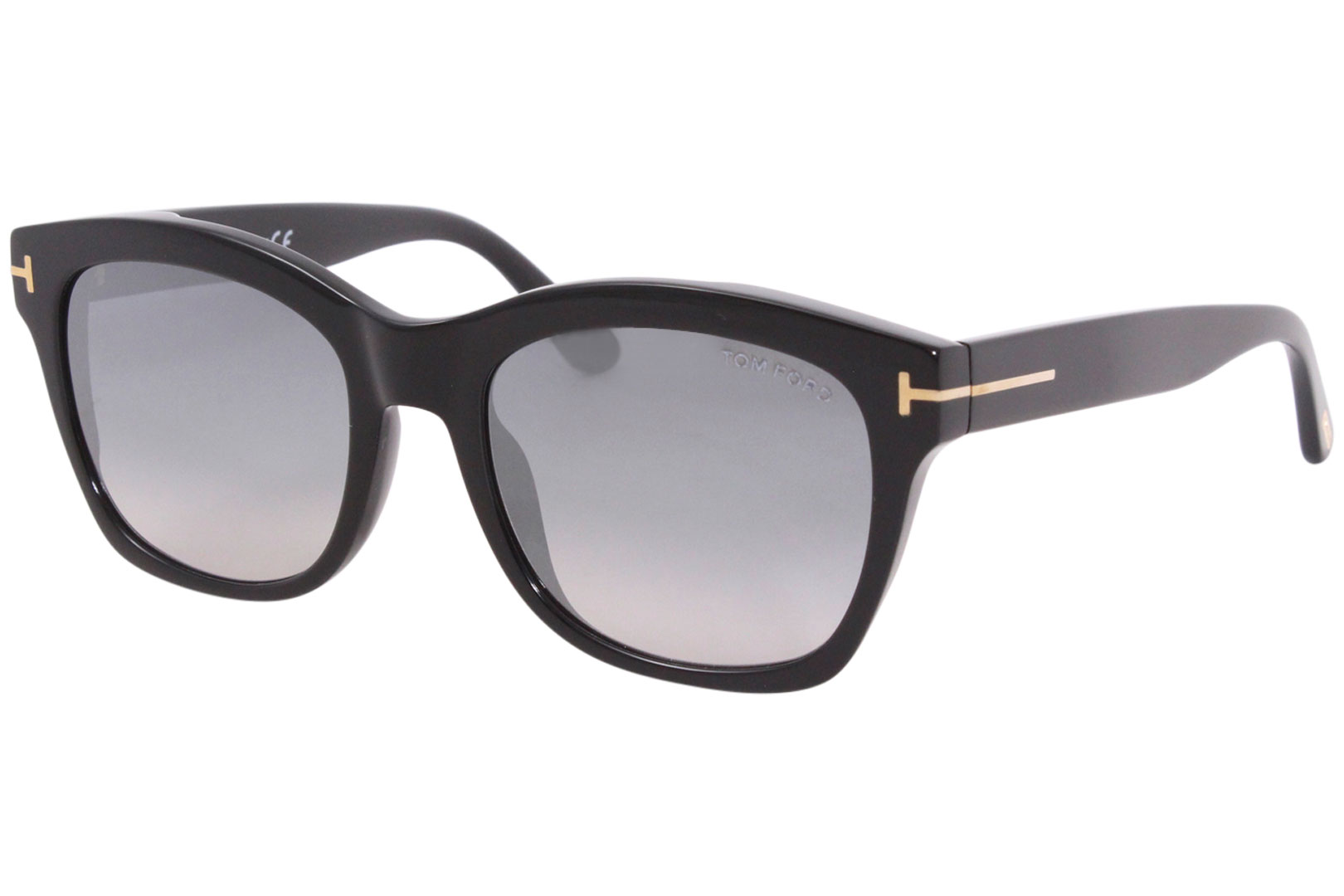 Tom Ford Lauren-02 TF614 01C Sunglasses Women's Black-Rose Gold/Silver Mirr  Lens 