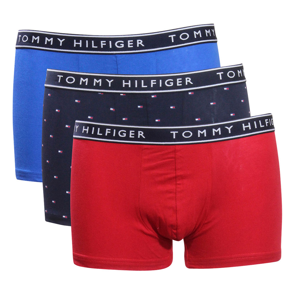 Tommy Hilfiger Men's Stretch Underwear 3-Pack Boxer Briefs Blue Velvet Sz.  M