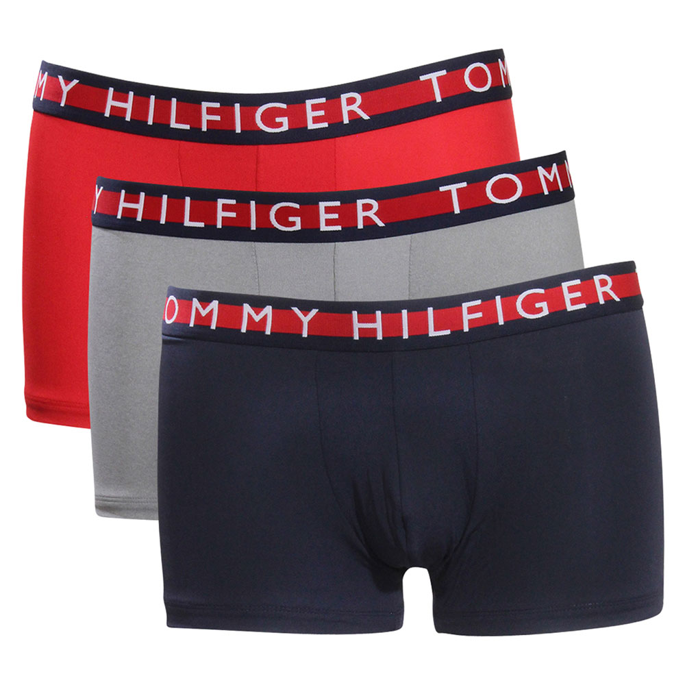 $30 Tommy Hilfiger Underwear Men Blue Stretch Boxer Brief Trunk 2-Pack Size  XL