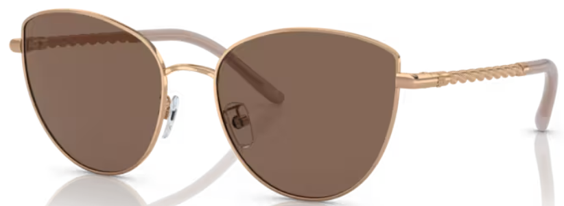 UPC 725125391603 product image for Tory Burch TY6091 332373 Sunglasses Women's Rose Gold/Solid Brown Cat Eye 56mm - | upcitemdb.com