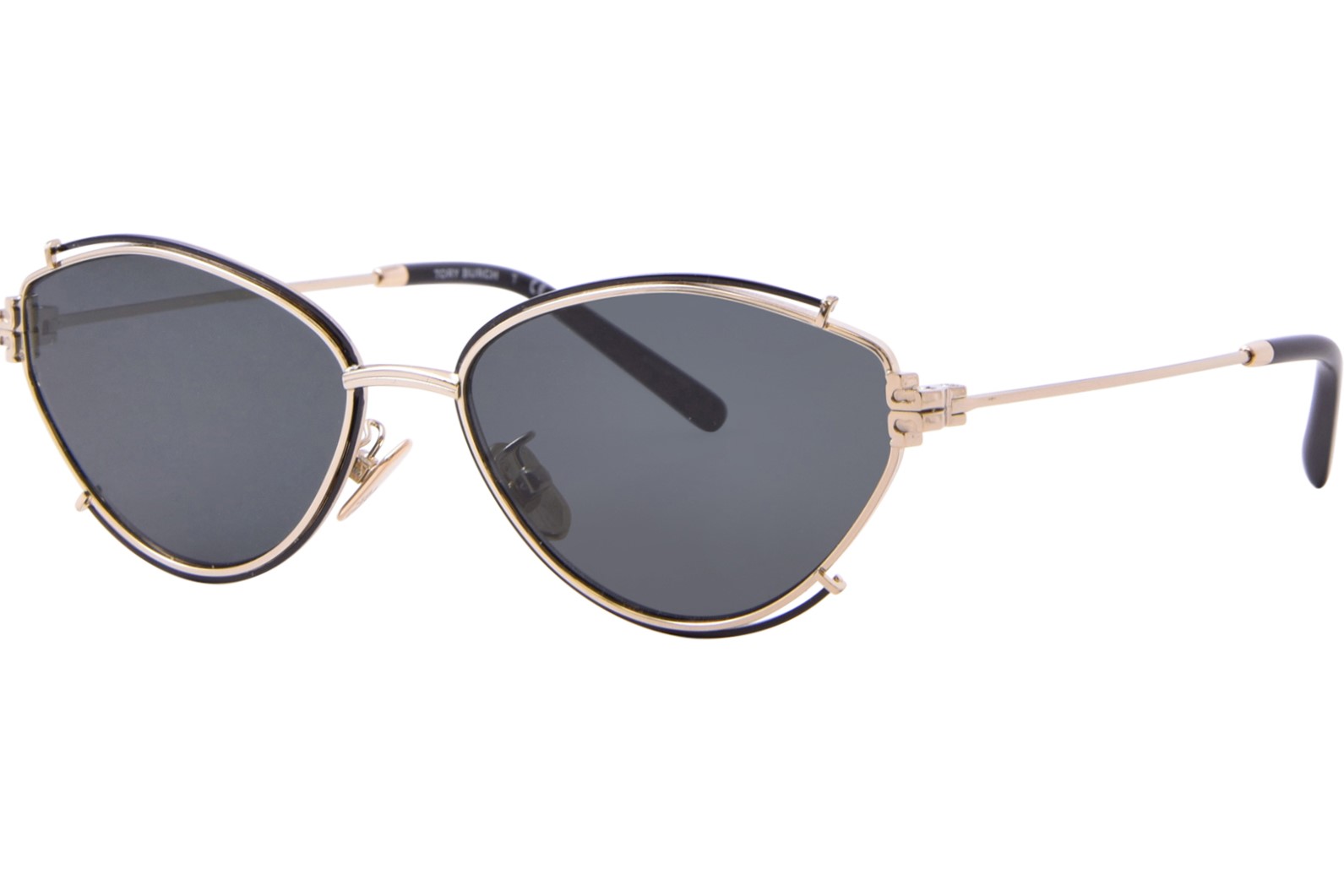 UPC 725125440103 product image for Tory Burch TY6103 335287 Sunglasses Women's Shiny Gold/Dark Grey 55 16 140 - Len | upcitemdb.com