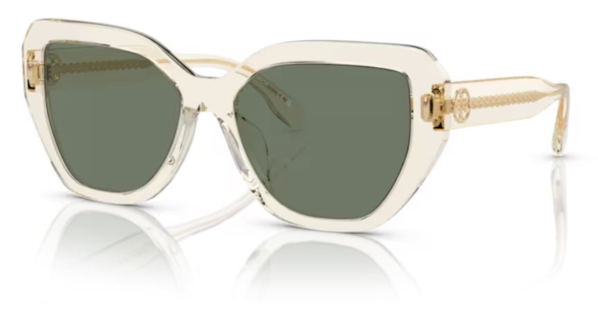 UPC 725125445207 product image for Tory Burch TY7194U 19523H Sunglasses Women's Transparent Pinot/Green 55 17 140 - | upcitemdb.com