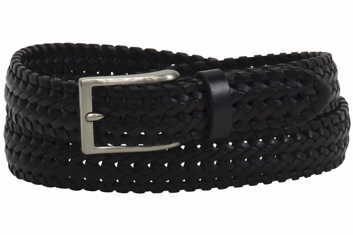 Trafalgar Men's Owen Genuine Full Grain Braided Leather Belt | JoyLot.com