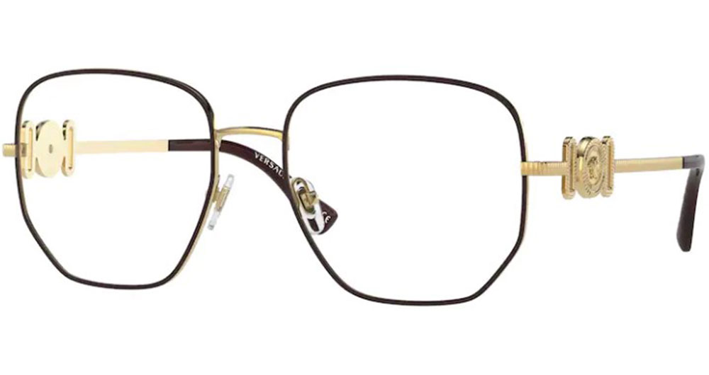 Versace VE1283 1480 Eyeglasses Women's Bordeaux/Gold Full Rim 54-18-145