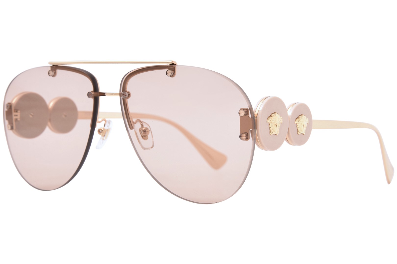 EAN 8056597727761 product image for Versace VE2250 148693 Sunglasses Women's Gold/Light Brown Pilot 63 13 145 - Lens | upcitemdb.com