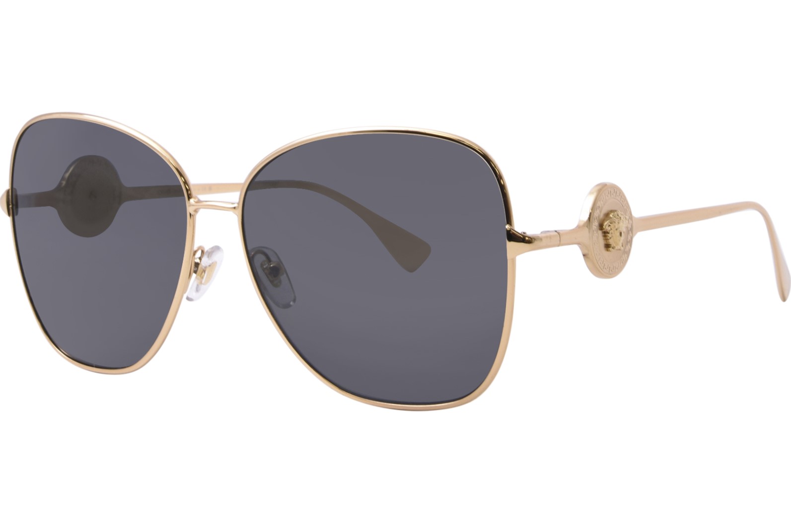 EAN 8056597838481 product image for Versace VE2256 100287 Sunglasses Women's Gold/Dark Grey Butterfly Shape 60mm - L | upcitemdb.com